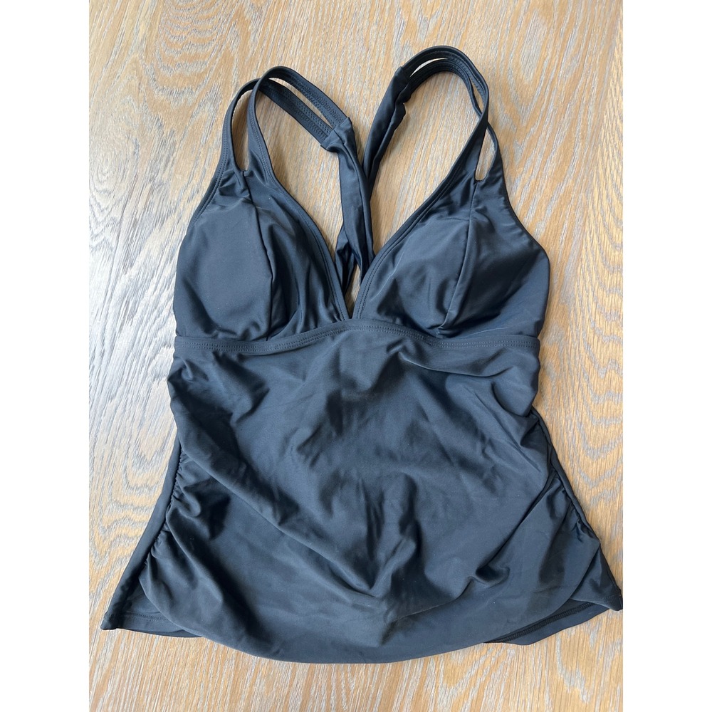 Cupshe Black V-Neck Tankini Top